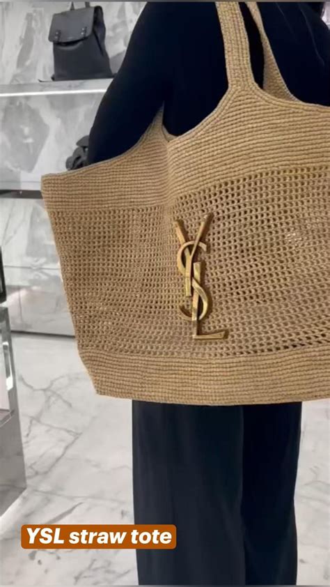 ysl straw bag|ysl straw tote bag.